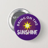 Breng het zonneschijn ontwerp aan - ronde Button (Voorkant /achterkant)