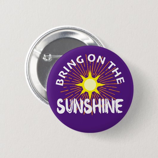 Breng het zonneschijn ontwerp aan - ronde Button (Voorkant /achterkant)