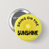 Breng het zonneschijn ontwerp aan - ronde Button (Voorkant /achterkant)