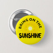 Breng het zonneschijn ontwerp aan - ronde Button (Voorkant /achterkant)