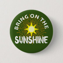 Breng het zonneschijn ontwerp aan - ronde Button