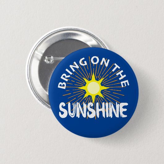 Breng het zonneschijn ontwerp aan - ronde Button (Voorkant /achterkant)