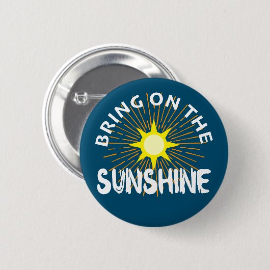 Breng het zonneschijn ontwerp aan - ronde Button (Voorkant /achterkant)