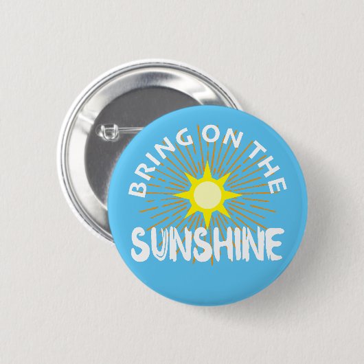 Breng het zonneschijn ontwerp aan - ronde Button (Voorkant /achterkant)