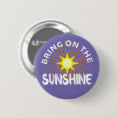 Breng het zonneschijn ontwerp aan - ronde Button (Voorkant /achterkant)