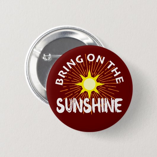 Breng het zonneschijn ontwerp aan - ronde Button (Voorkant /achterkant)