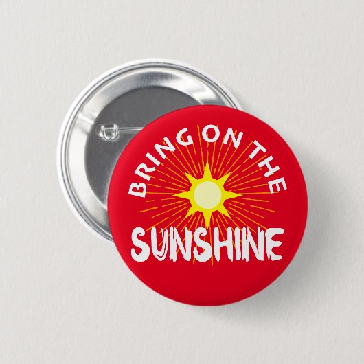 Breng het zonneschijn ontwerp aan - ronde Button (Voorkant /achterkant)