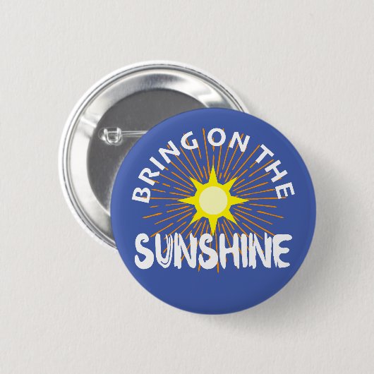 Breng het zonneschijn ontwerp aan - ronde Button (Voorkant /achterkant)