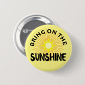 Breng het zonneschijn ontwerp aan - ronde Button (Voorkant /achterkant)