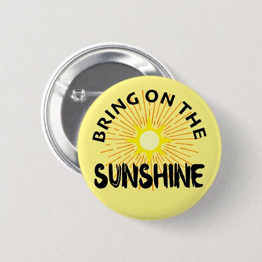 Breng het zonneschijn ontwerp aan - ronde Button (Voorkant /achterkant)