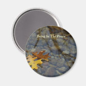 Breng in de Peace Sequoia bladeren/beek magneet (Voorkant / Achterkant)