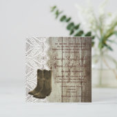 Breng je Boots Cowboy bruiloft-uitnodigingen mee Kaart (Staand voorkant)