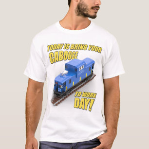 Breng je Caboose naar Werk Dag (Blauwe Caboose) T-shirt