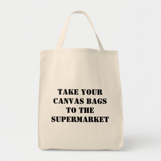 Breng je doekzakken naar de supermarkt tote bag (Voorkant)