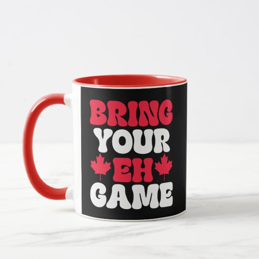 Breng je Eh Game Canadese vlag Canada Mok (Links)