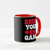 Breng je Eh Game Canadese vlag Canada Mok (Voorkant rechts)
