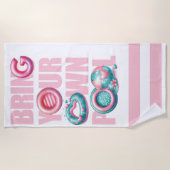 Breng je eigen poolparty strandlaken (Voorkant)