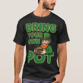 Breng Je Eigen Pot Leprechaun Schatkist T-shirt (Voorkant)