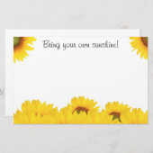 Breng je eigen zonnezonnebloemen briefpapier (Voorkant / Achterkant)