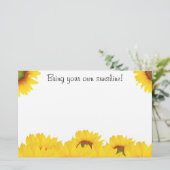 Breng je eigen zonnezonnebloemen briefpapier (Staand voorkant)