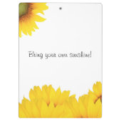 Breng je eigen zonnezonnebloemen klembord (Achterkant)