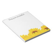 Breng je eigen zonnezonnebloemen notitieblok (Schuin)