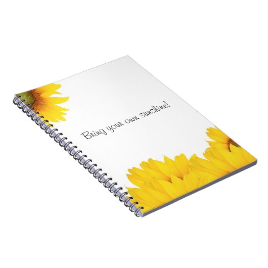 Breng je eigen zonnezonnebloemen notitieboek (Rechterzijde)