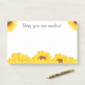 Breng je eigen zonnezonnebloemen post-it® notes (Op bureau)