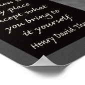 Breng je geluk met je mee -Thoreau citaat Poster (Hoek)