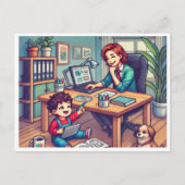 Breng je Kind naar de werkdag Feestdagenkaart (Voorkant)