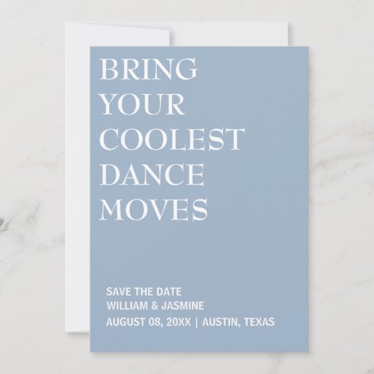 BRENG JE KOELSTE DANSPAS TROUW FUNNY SAVE THE DATE (Voorkant)
