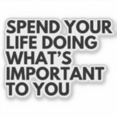 Breng je leven door sticker (Voorkant)