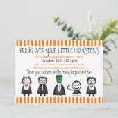 Breng je monsters over - Halloween Party Invite Kaart (Staand voorkant)
