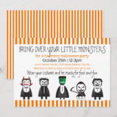 Breng je monsters over - Halloween Party Invite Kaart (Voorkant / Achterkant)