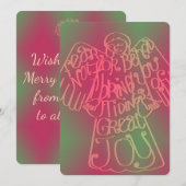 "breng je tienduizenden..." kerstengel Greeting Bedankkaart (Voorkant / Achterkant)