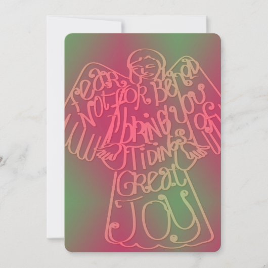 "breng je tienduizenden..." kerstengel Greeting Bedankkaart (Voorkant)