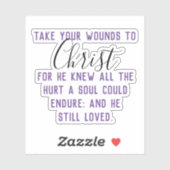 Breng je wonden naar Christus Sticker (Vel)