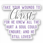 Breng je wonden naar Christus Sticker (Voorkant)