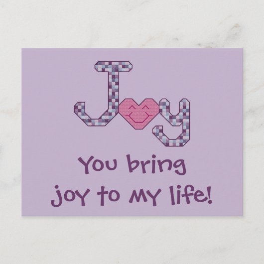 Breng Joy naar mijn leven! Briefkaart (Voorkant)