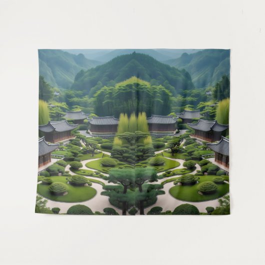 Breng kalm thuis - traditioneel Uitzicht Wandkleed (Voorkant (horizontaal))