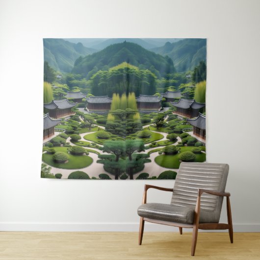 Breng kalm thuis - traditioneel Uitzicht Wandkleed (In Situ (horizontaal))