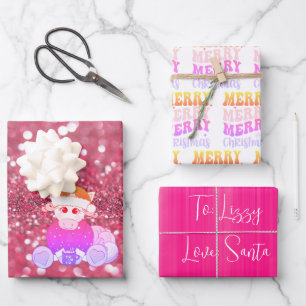 Breng magie naar Kerstmis met Roze Eenhoorn Inpakpapier Vel