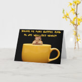 Breng me meer koffie kaart (Gele Bloem)