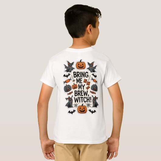 Breng me mijn brouwsel, heks! t-shirt (Achterkant volledig)