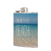Breng me naar de Beach Ocean Blue Sky Sand Heupfles (Links)