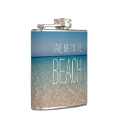 Breng me naar de Beach Ocean Blue Sky Sand Heupfles (Rechts)