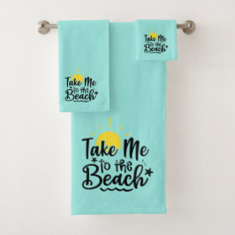 Breng me naar de Beach Yellow Sunshine Bad Handdoek