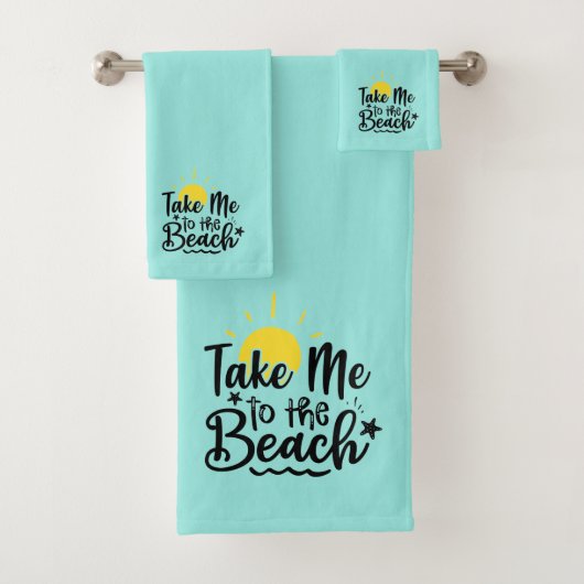 Breng me naar de Beach Yellow Sunshine Bad Handdoek (Insitu)