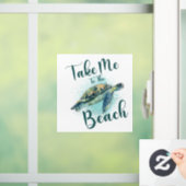 Breng me naar de Beach, Zee Turtle Raamsticker (Huis)