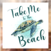 Breng me naar de Beach, Zee Turtle Raamsticker (Vel 2)